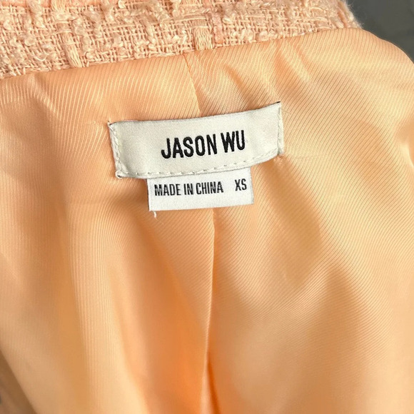 Jason Wu Peach Tweed Double  Breasted Blazer, size xs - Picture 11 of 12